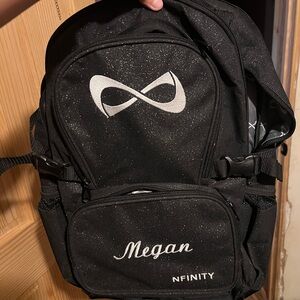 NFINITY Black Backpack with Silver Logo